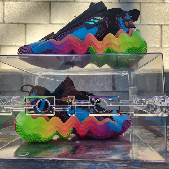 ADIDAS EXHIBIT B MID - WOMENS SZ 7.5 CANDACE PARKER - GZ9565 - BLACK MULTICOLOR - Picture 3 of 10